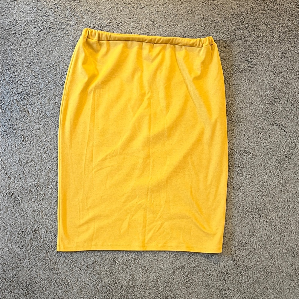 Moa Yellow Pencil Skirt